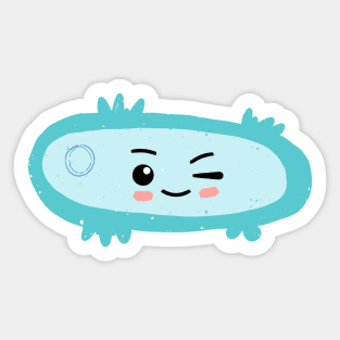 Cute Bacteria Microbes Sticker